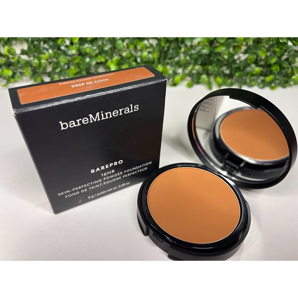 bareMinerals BAREPRO 16HR Skin-Perfecting Powder Foundation (DEEP 55 COOL) .28oz
